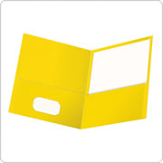 [ESS-FOL-57509] Folder con doble solapa Oxford carta color amarillo caja con 25 pzas