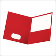 [ESS-FOL-57511] Folder con doble solapa Oxford carta color rojo caja con 25 pzas