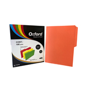 [ESS-FOL-M762NA] Folder de color Oxford carta color naranja ceja 1/2 caja con 100 pzas