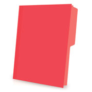 [ESS-FOL-02512RJ] Folder de color Pendaflex carta color rojo ceja 1/2 caja con 25 pzas