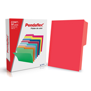 [ESS-FOL-05012RJ] Folder de color Pendaflex carta color rojo ceja 1/2 caja con 50 pzas
