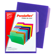 [ESS-FOL-02512VI] Folder de color Pendaflex carta color violeta ceja 1/2 caja con 25 pzas