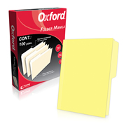 [ESS-FOL-M750YEL] Folder manila Oxford carta color amarillo ceja 1/2 caja con 100 pzas