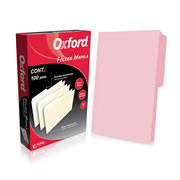 [ESS-FOL-M751PIN] Folder manila Oxford oficio color rosa ceja 1/2 caja con 100 pzas