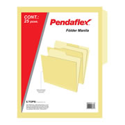 [ESS-FOL-M0025] Folder manila Pendaflex carta color crema ceja 1/2 caja con 25 pzas