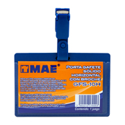 [MAE-GAF-GFS10H] Gafete azul horizontal marca mae 1 pieza.