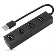 [BR-CO-1807272] Hub Brobotix USB v2.0 de 4 puertos largenegro