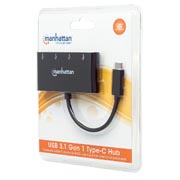 [IC-CO-162746] Hub Manhattan USB tipo c v3.1 4 ptos negro