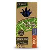 [AZO-BOL-6890AZ] LM-Bolígrafo fino ecológico Pin Point Gr0.7 mm color azul caja con 12 pzas