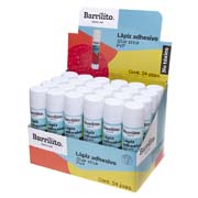 [BAR-PEG-9GCH] Lápiz adhesivo 9 g Barrilito color blanco