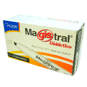 [AZO-MAR-8350NEC] Marcador Magistral Didáctico punta cincel 6 mm color negro caja con 12 piezas