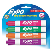 [BER-MAR-206FASH] Marcadores para pizarron Expo fashion blíster con 4 marcadores colores surtidos