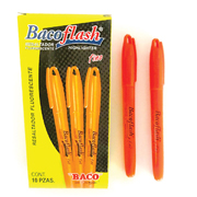 [BAC-MAR-FLAJ12N] Marcatextos Bacoflash fino, punta cincelfino naranja, 10 piezas