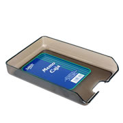 [AZO-CJA-3126HU] Memo caja de plástico Sablón color humo 10.3 x 15 x 2.7 cm