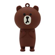 [BR-ME-19043221] Memoria USB Brobotix 32gb oso café .
