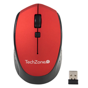 [TZ-ACC-19MOU01] Mouse Techzone inalámbrico rojo .