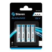 [STE-PIL-BATAAA4] Pila alcalina AAA STEREN blister de 4 pzas