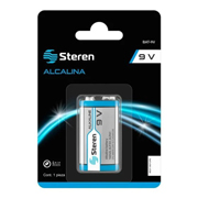 [STE-PIL-BAT9V] Pila alcalina STEREN 9v   blister de 1 pza