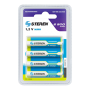 [STE-PIL-2500AA] Pila recargable aa STEREN blister de 4 pzas