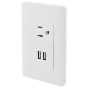[SAN-PLAC-USB] Placa para pared santul color blanco .