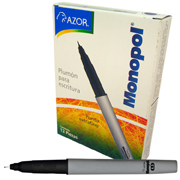 [AZO-MAR-3801NEC] Plumón extra fino Monopol 0.2 mm color negro caja con 12 pzas