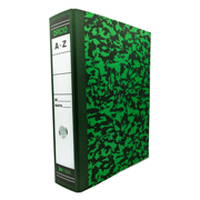 [KYM-REG-KYOF] Registrador KYMA verde jaspeado con palanca oficio con 2 argollas 1 pieza