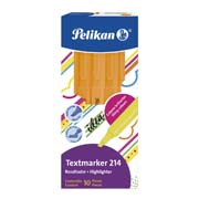 [PEL-MAR-214NAR] Resaltador de texto Pelikan TEXTMARKER 214 naranja caja con 10 piezas