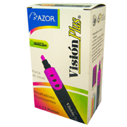 [AZO-MAR-2600RS] Resaltador de texto Vision Plus punta cincel 6 mm color rosa caja con 12 pzas