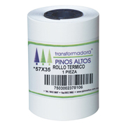 [PIN-ROL-RT5735] Rollo de papel térmico Pinos Altos 57 x 35 mm caja con 300 rollos a granel