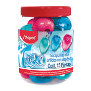 [MPD-SAC-C033080] Sacapuntas i-gloo Maped 2 orificios 15 pzs  colores surtidos