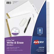 [AVE-SEP-23078] Separador blanco carta 8 divisiones AVERY pestañas borrables