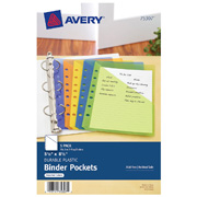 [AVE-SEP-75307] Separador plástico esquela 5 divisiones AVERY multicolor tamaño esquela
