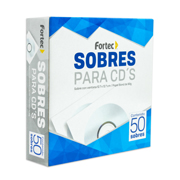 [FTC-SOB-FSCD01] Sobre blanco para CD Fortec con ventana caja con 50 piezas