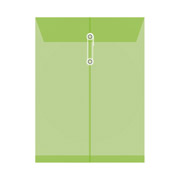 [FTC-SOB-9143] Sobre vertical polipropileno Fortec c/rondana, carta, verde, paquete con 12 pzas
