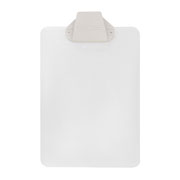 [AZO-TAB-3313CR] Tabla de plástico Sablón con broche plástico tamaño carta color cristal