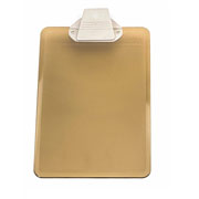[AZO-TAB-3316HU] Tabla de plástico Sablón con broche plástico tamaño carta color humo