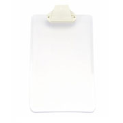 [AZO-TAB-3363CR] Tabla de plástico Sablón con broche plástico tamaño oficio color cristal