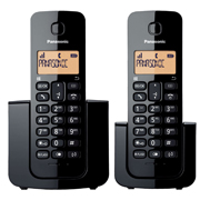 [TEL-PAN-TGB112] Teléfono Inalámbrico Panasonic modelo KX-TGB112MEB color negro con 2 auriculares